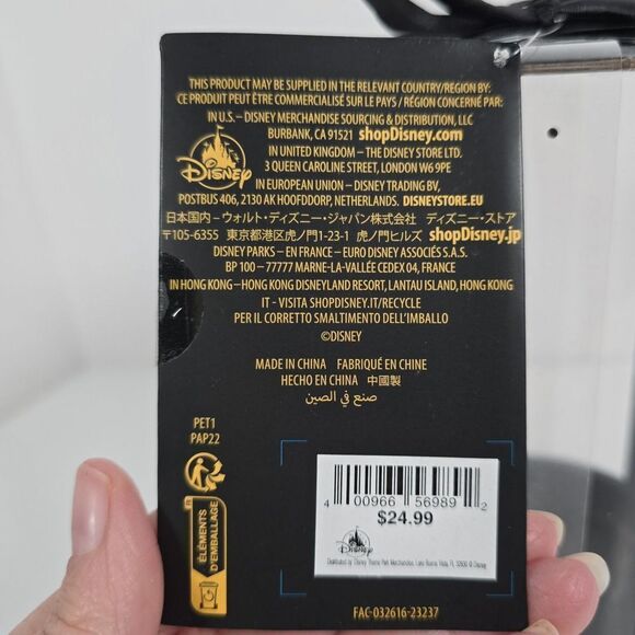 Disney Parks WDW Hurricane Candle Holder Cinderella Castle Black‎ Gold - Picture 4 of 6